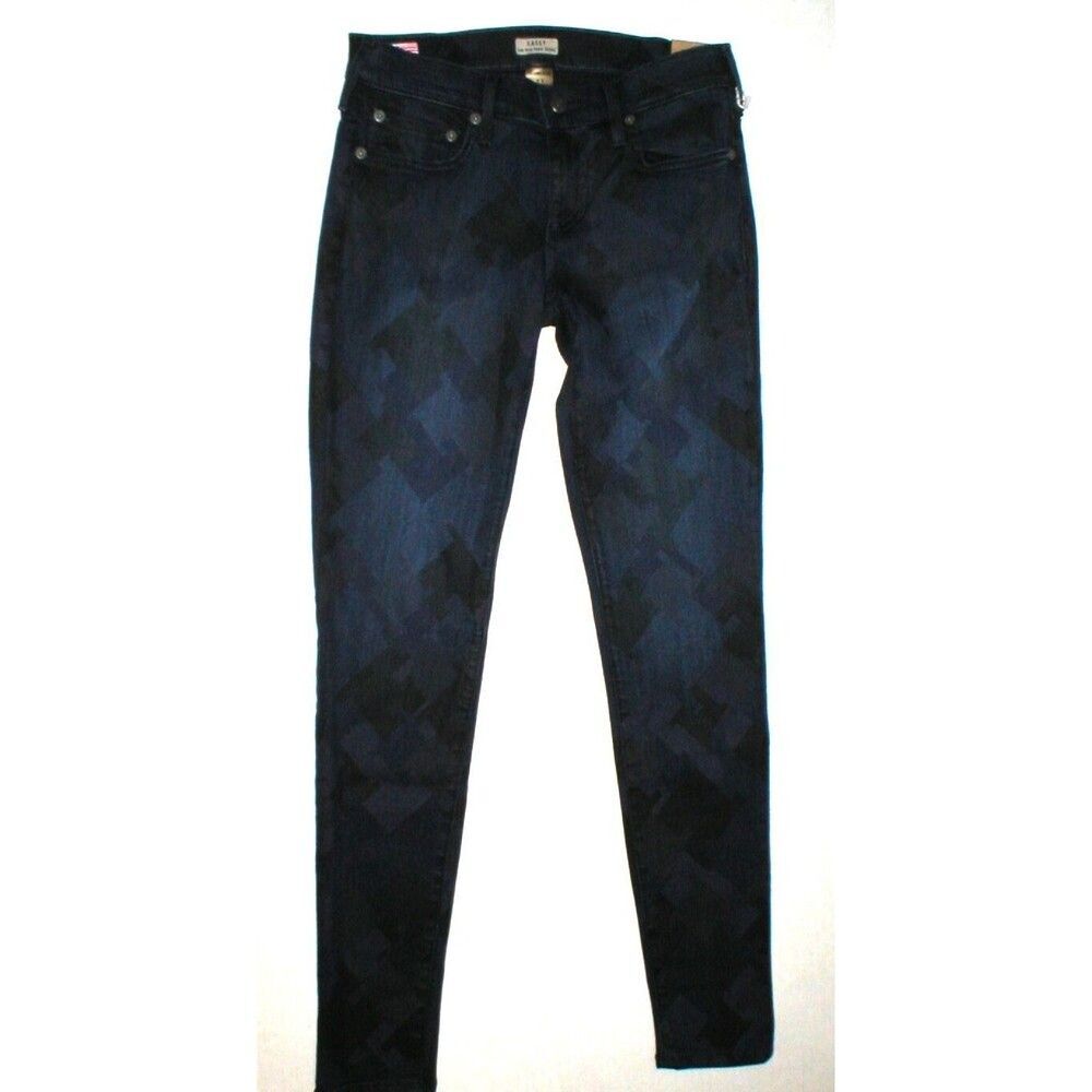 New $238 Womens 27 True Religion Brand Jeans NWT Casey Skinny Blue Dark
